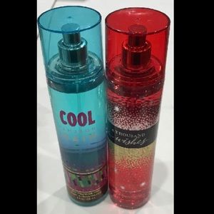Two large sized bath and body works mists
